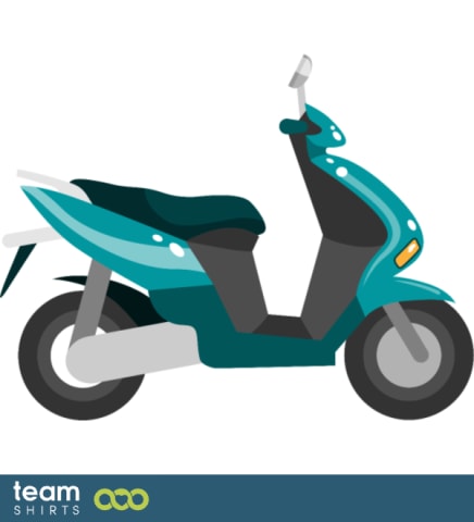 Turquoise scooter