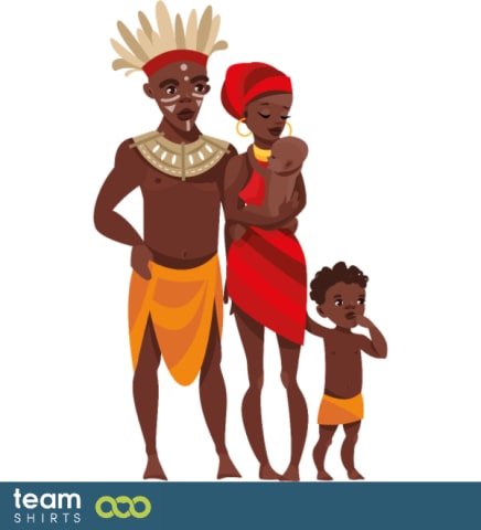 Cartoon-Stammes-Familie