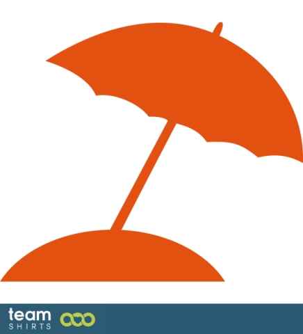 Sonnenschirm auf der Insel