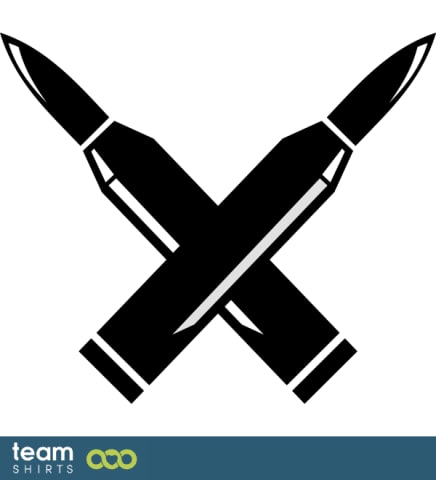 crossed bullets