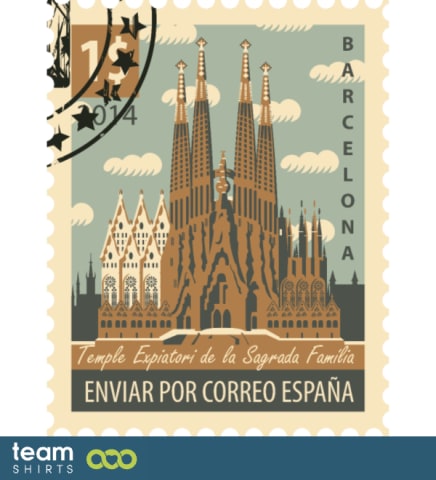Timbre Espagne Sagrada Familia Barcelone