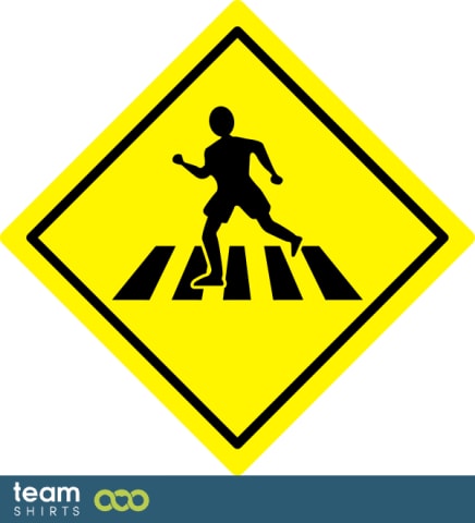 Traffic Sign Caution Crosswalk Ahead