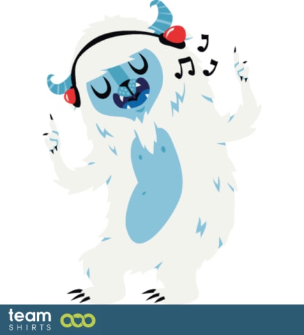 Yeti dansant à la musique