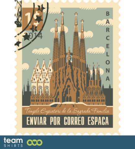 vectorstock 1952808BriefmarkeBarcelonapng0891