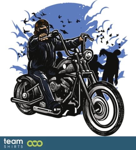 tueur de zombie en vélo