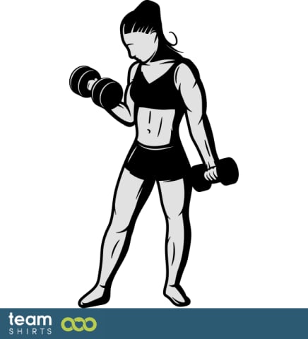 Bodybuilder med dumbbells