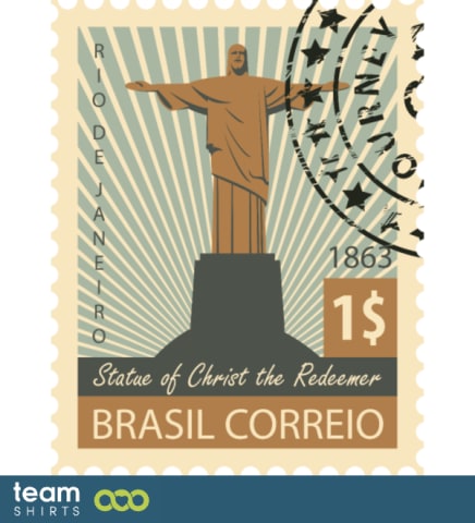 Stamp Brasil Correio Rio De Janeiro Statue of Christ the Redeemer