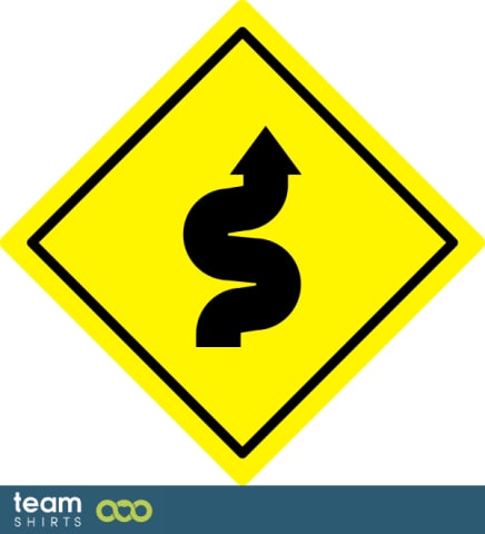 Verkeersbord Winding Road