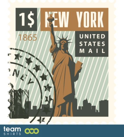vectorstock 1429226BriefmarkeNewYork1235