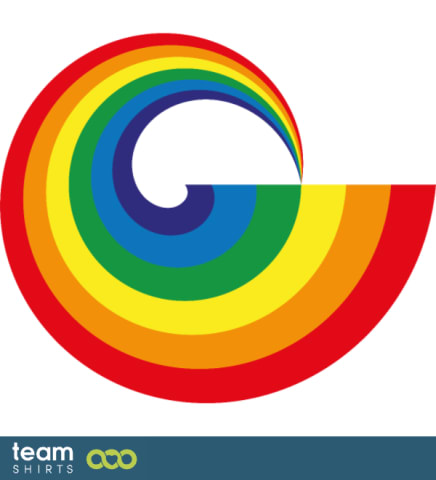 Regnbåge virvla runt