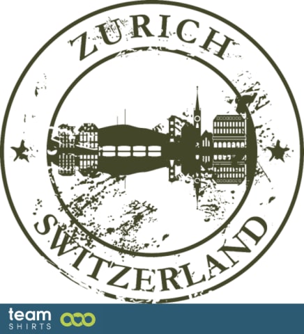 23 Stempel Switzerland Zurich UsedLook vectorstock