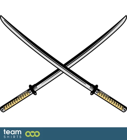 Gekreuzte katanas
