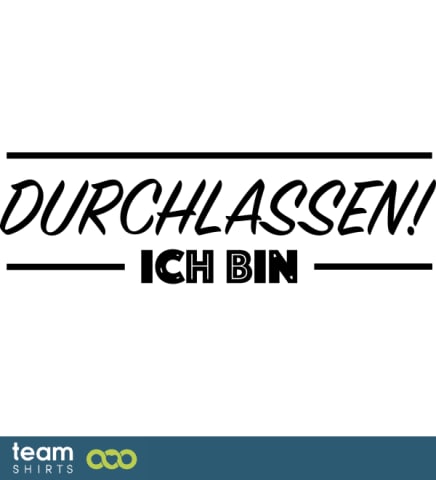durchlassen ich bin