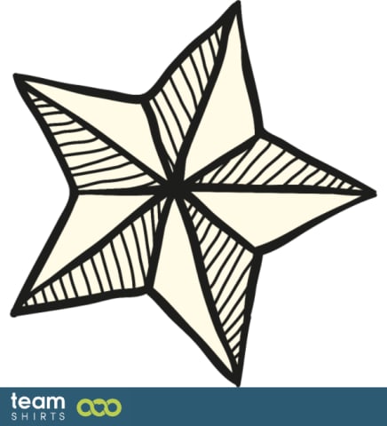 Hand getekende nautische ster