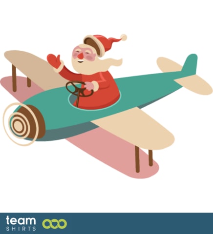 Weihnachtsmann im Flugzeug