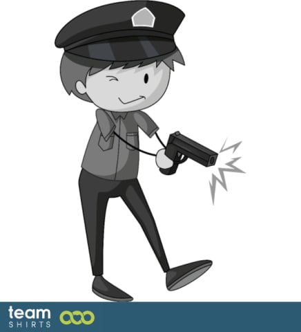 policeman comic4 vectorstock 6008237