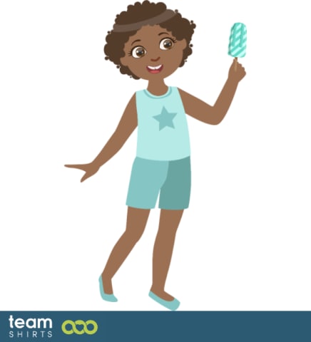 Kind, das ein Popsicle isst