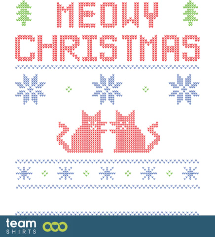 Ugly Christmas Sweater Meowy Christmas