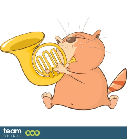 Katze und Horn