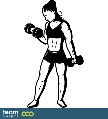 bodybuilder with dumbbells