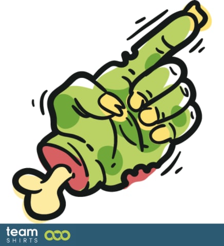 Zombie hand pointing