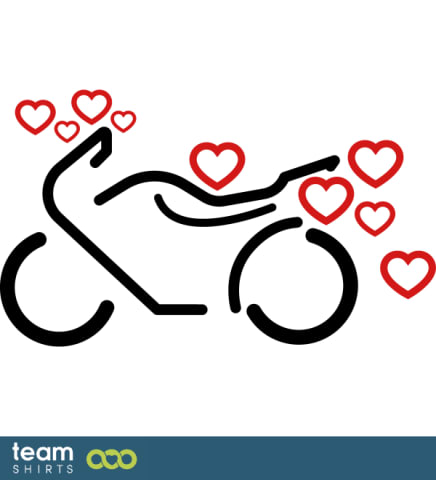 Motorcycle with Hearts