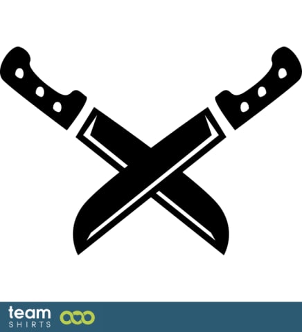 crossed knives