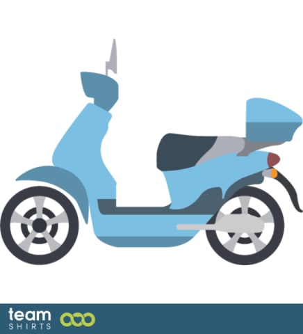 Blue scooter