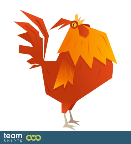 Cartoon rooster
