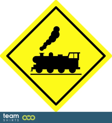 Traffic Sign Railroad crossing ahead