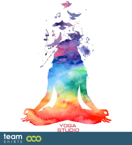 yoga logo water color