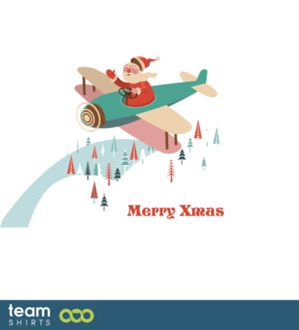 Santa Claus in a plane