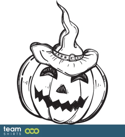 Halloween pumpkin witches hat