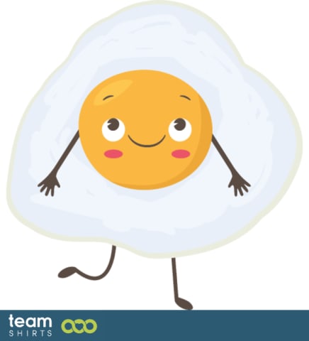 Fried egg with face