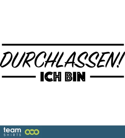 durchlassen ich bin
