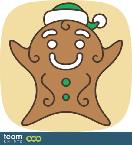 Cute GingerBreadMan flat freexmas17mnr