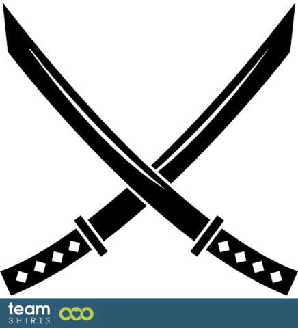crossed katanas