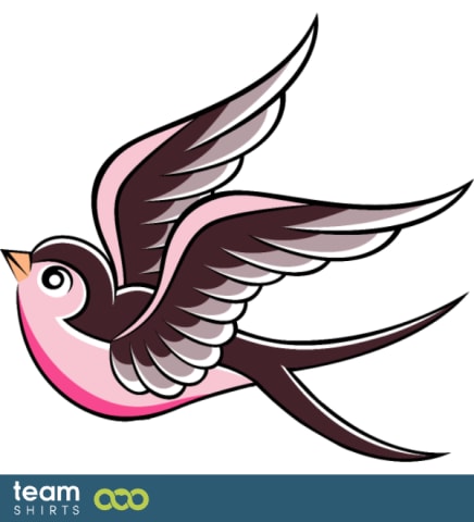 Retro swallow tattoo