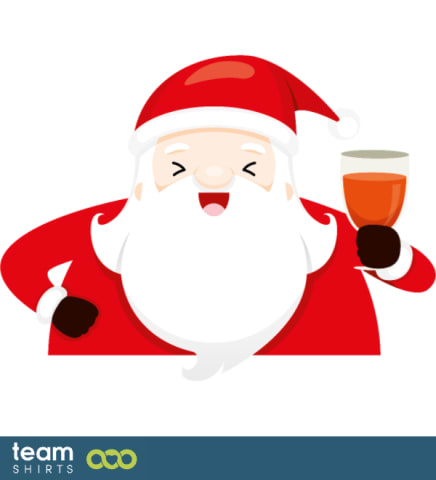 Partying santa claus