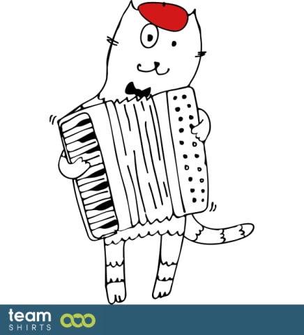 cat with accordion