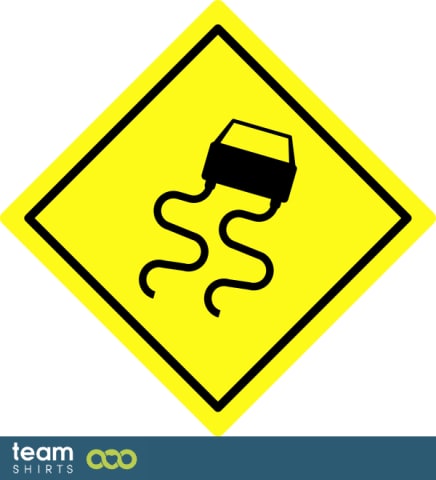 Traffic Sign Slippery Road