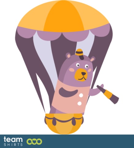 Bear in a hot-air balloon