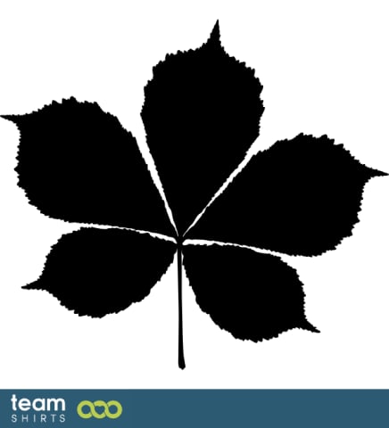 chestnut tree leaf silhouette