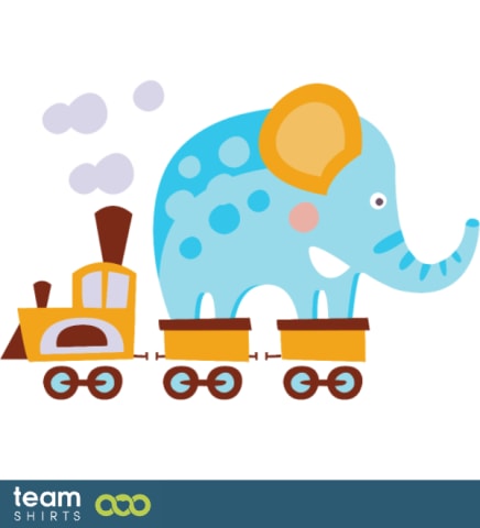 Elephant on a train
