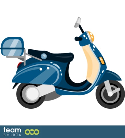Blue scooter