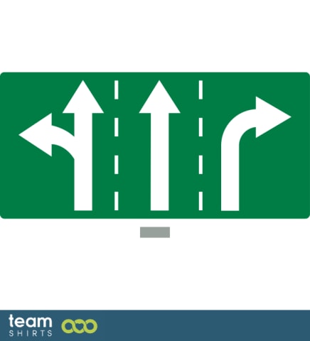 turning sign sign