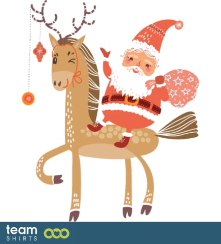 Santa Claus on reindeer