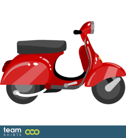 Red scooter