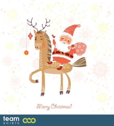 Santa Claus on reindeer