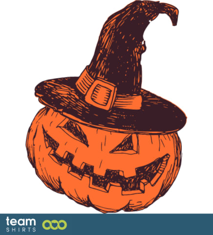 Halloween pumpkin witches hat
